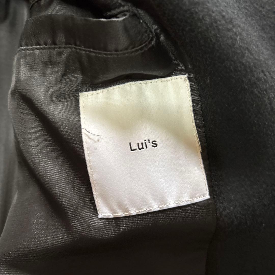で*ぴ様 Lui'S ビーバーメルトンボリュームロングコート　ブラック