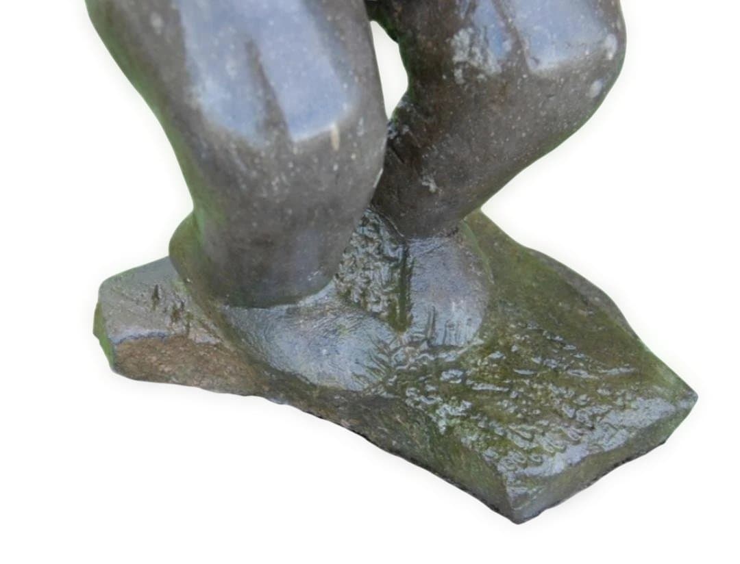 西洋庭園 八女石の古い小便小僧 ガーデン 石像 水鉢 噴水 燈籠