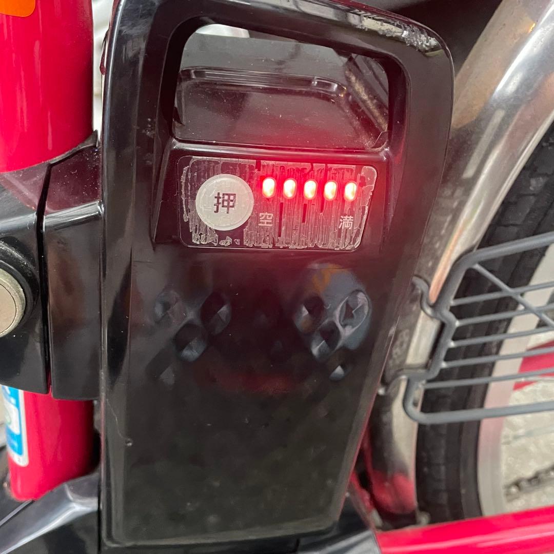 Panasonic 電動アシスト自転車　バッテリー良好　赤