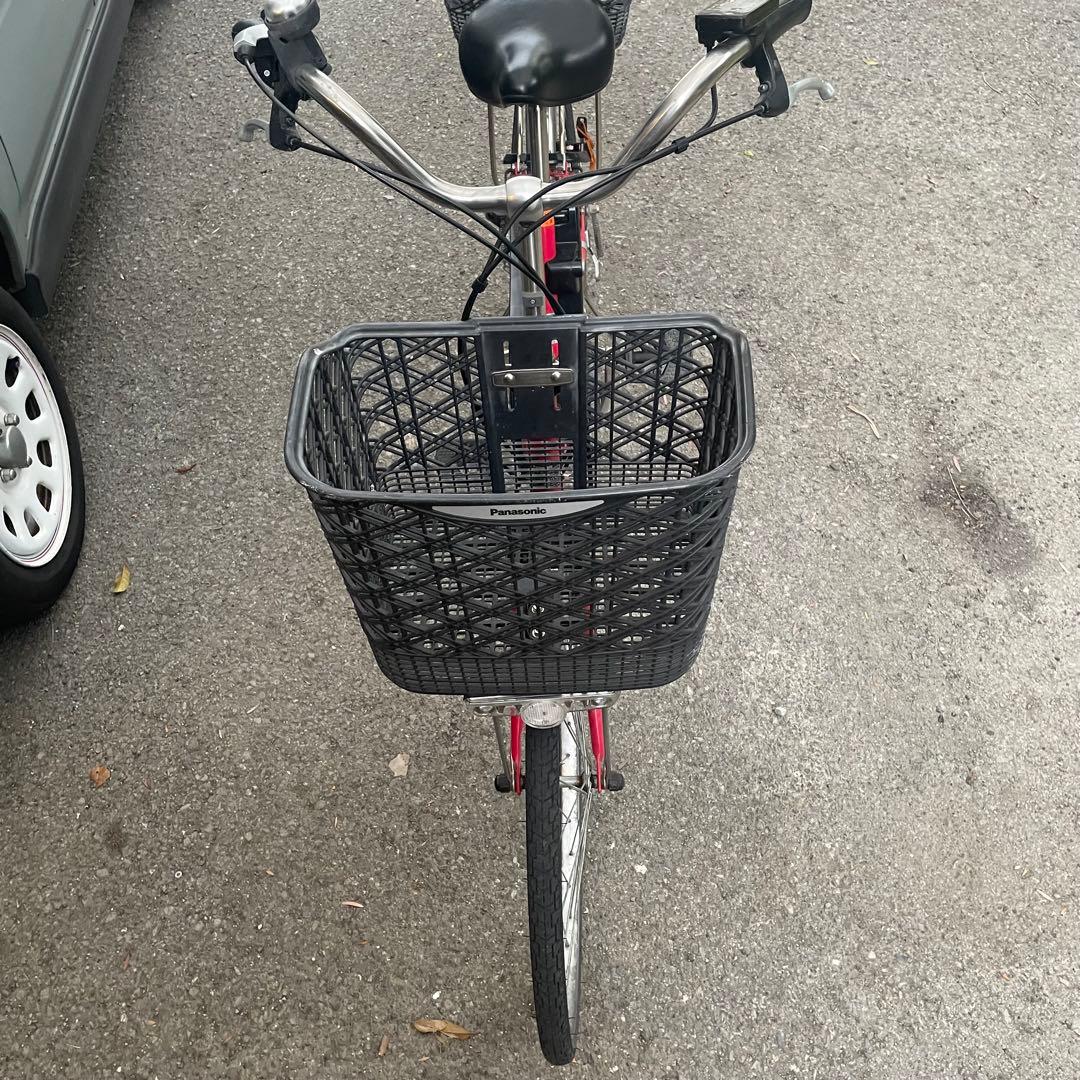 Panasonic 電動アシスト自転車　バッテリー良好　赤