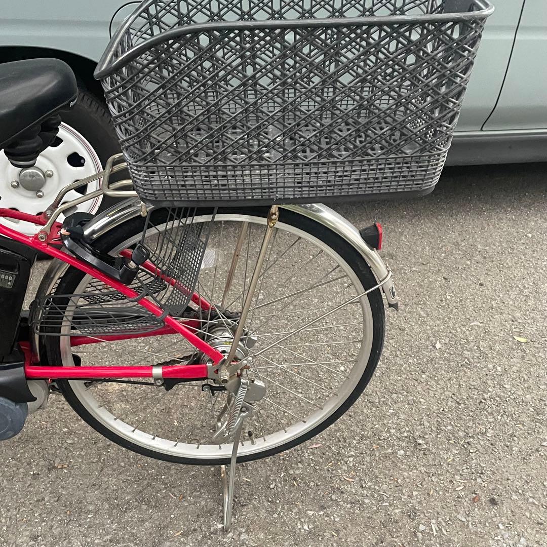 Panasonic 電動アシスト自転車　バッテリー良好　赤