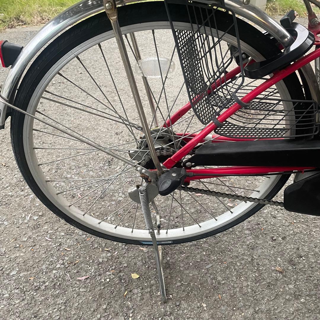 Panasonic 電動アシスト自転車　バッテリー良好　赤