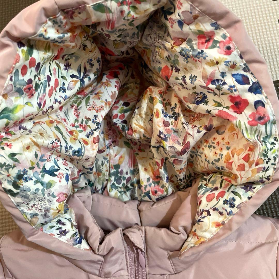 【美品】センスオブワンダー　ピンク フリル リボン付きアウター　ダウンコート90