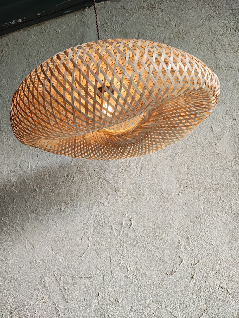 ラタン 籐 オーバル型シーリングライト 1 M0197