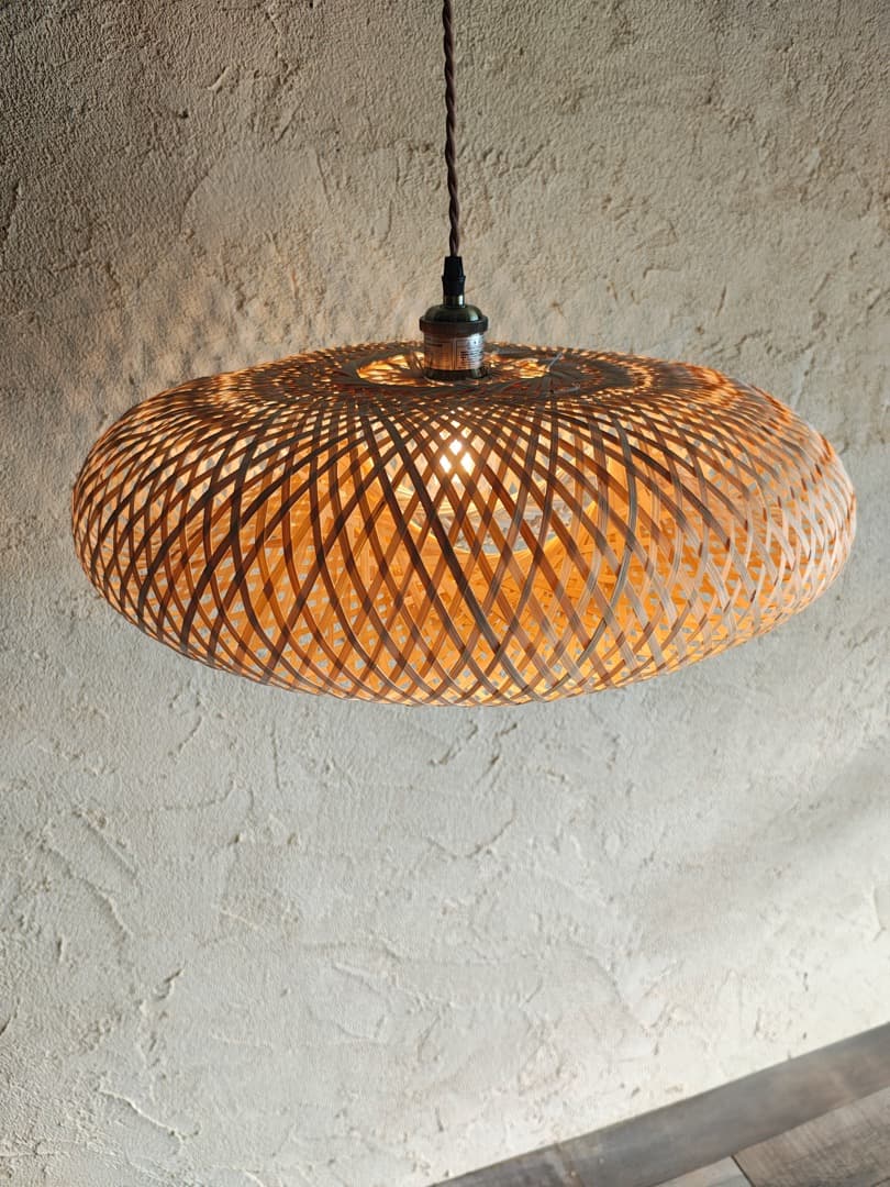 ラタン 籐 オーバル型シーリングライト 1 M0197