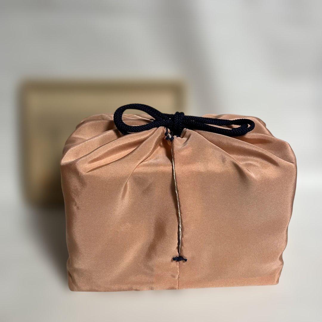 茶道具 一翠作 倹鈍蓋裂地張り 茶箱 抹茶碗つき