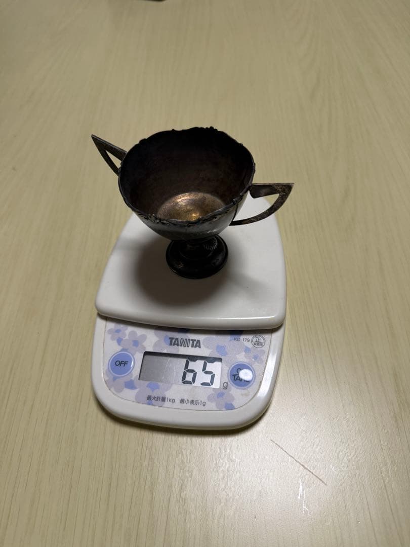 銀杯　シルバー製持ち手付きカップ 65g