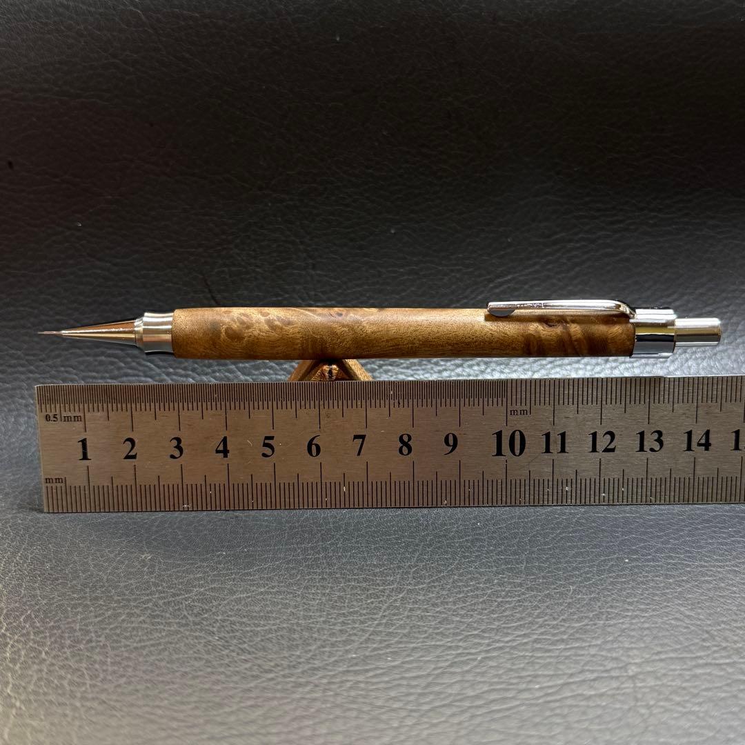 220マーブルウッド木製シャーペン　強低重心ダブルRタイプ　ステンレス