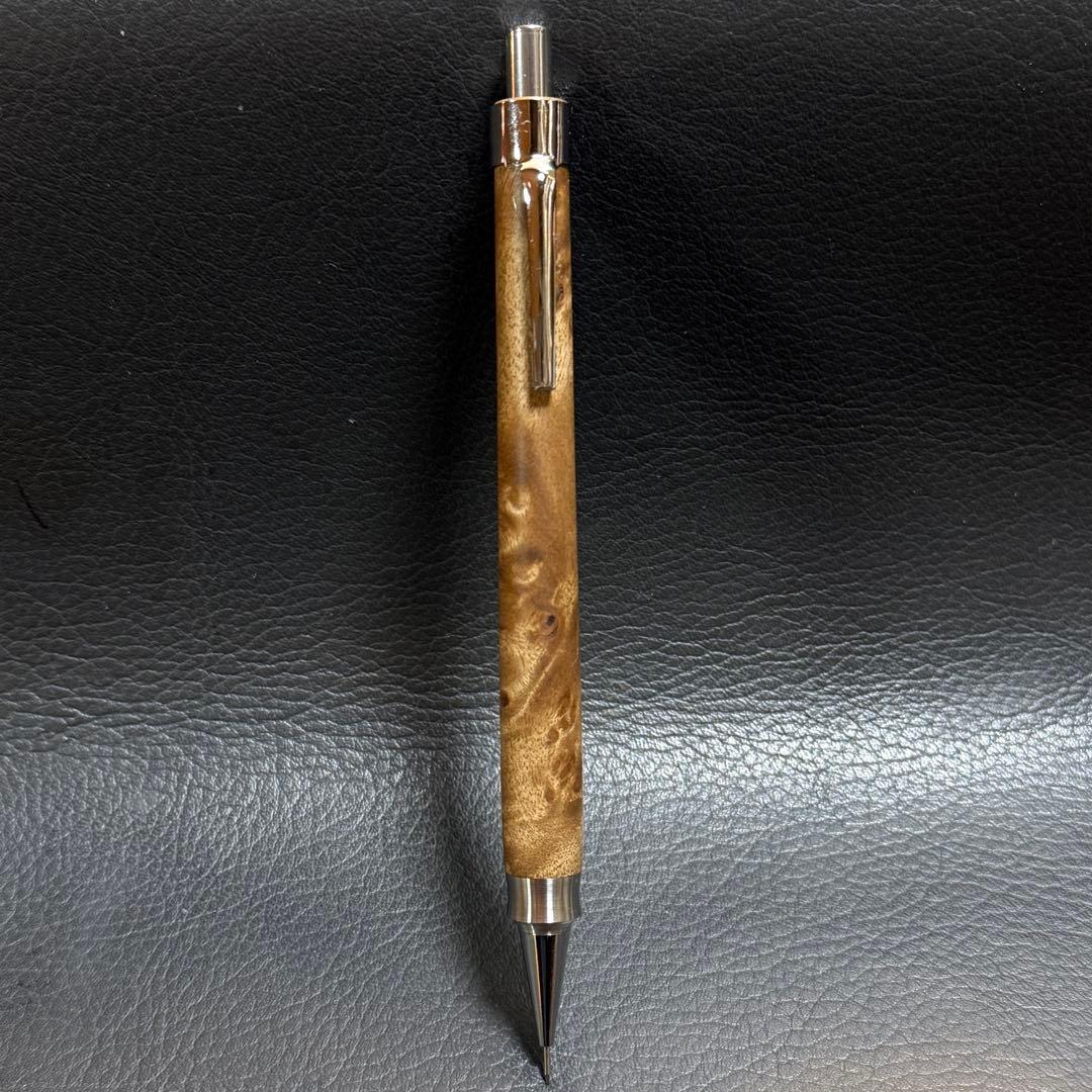 220マーブルウッド木製シャーペン　強低重心ダブルRタイプ　ステンレス