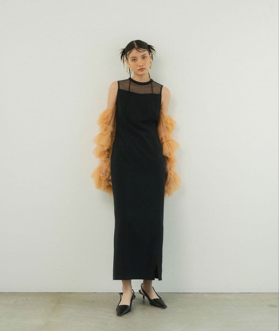 ANDRESD detached sleeve dress