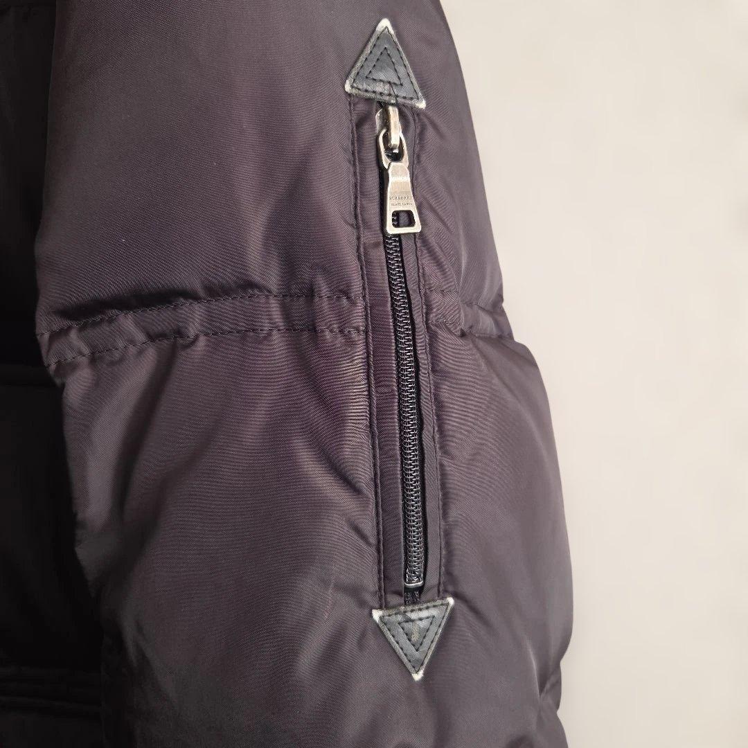 バーバリーブラックレーベル タヌキ毛 ダウンジャケット XL 黒 クリーニング済