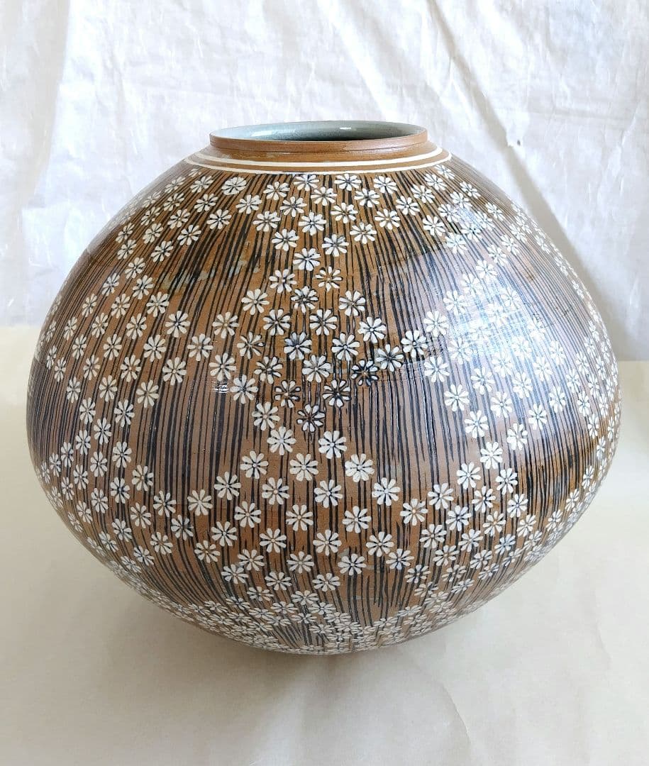 菱形文象嵌大壷 (未使用 新品同様) 美術品・アンティーク・コレクション