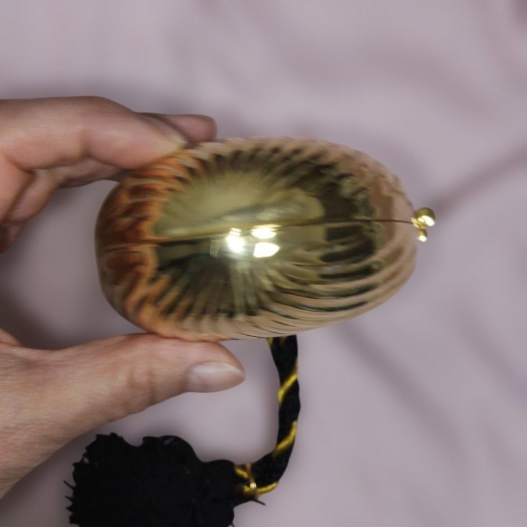 80'sビンテージ！タッセル付き ゴールド スワール クラッチバッグ パーティー