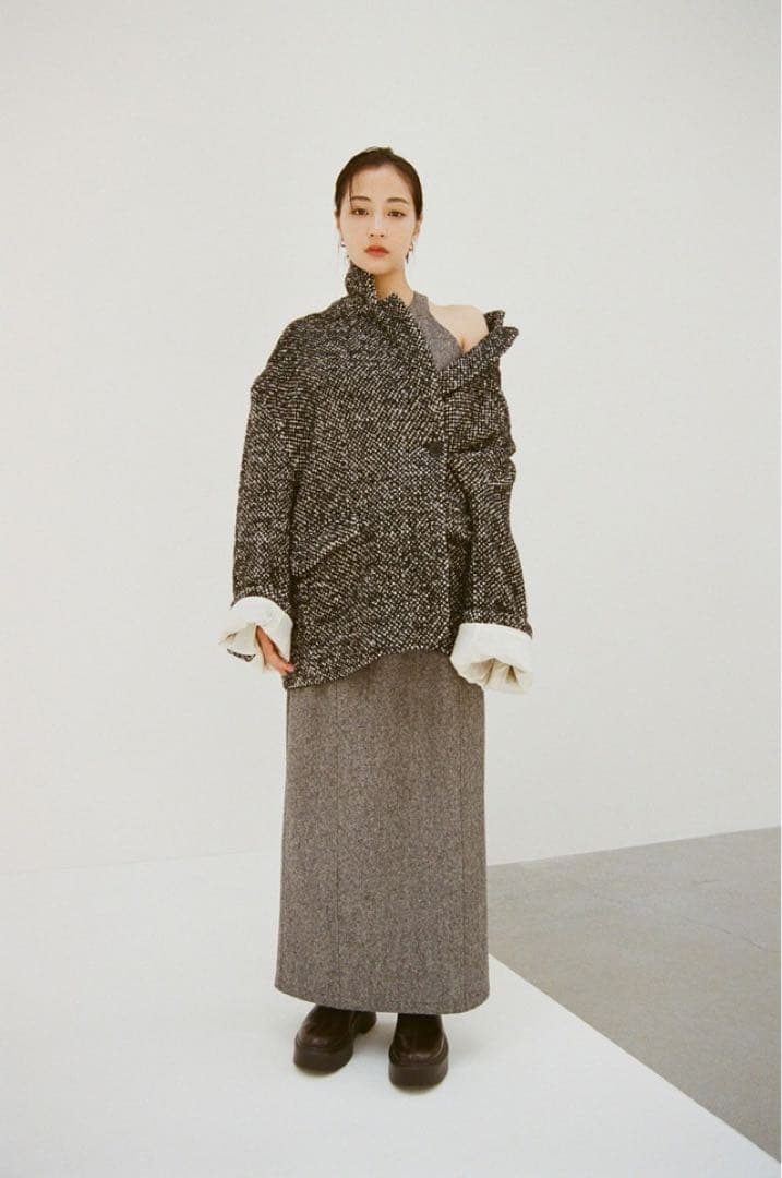 SuzuHirose×CLANE MIX COLOR OVER COAT