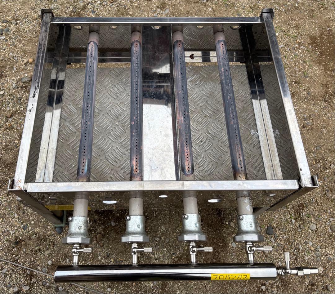 中型極厚鉄板焼き　500mm×400mm 12mm厚　プロパンガス　LPガス