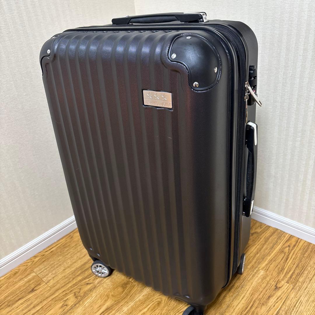 TRAVELIGHT ブラック ストライプ キャリーケース 4輪 バッグ