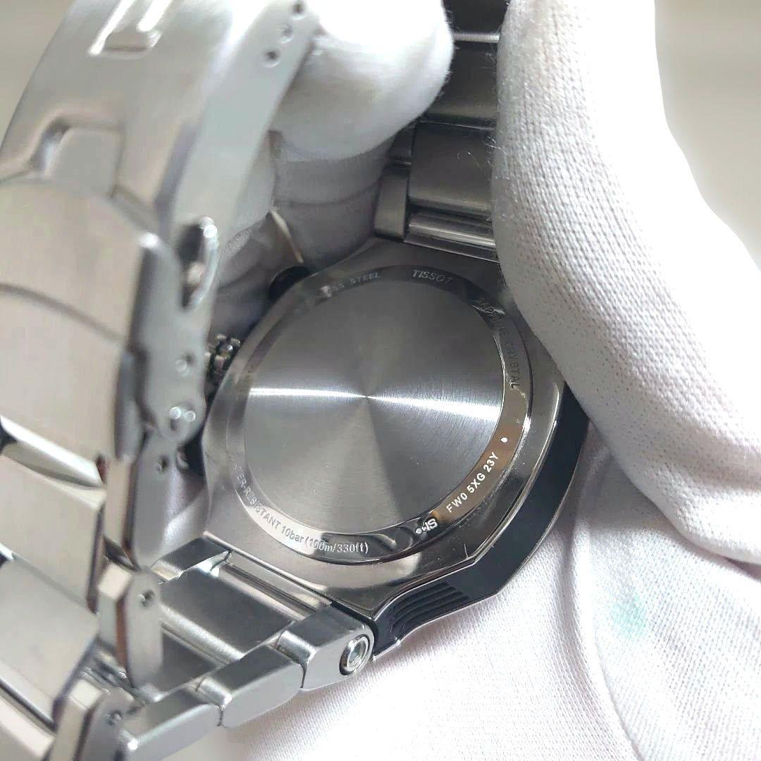 極美品TISSOTティソ T-レース T141417B　ブルー　クォーツ