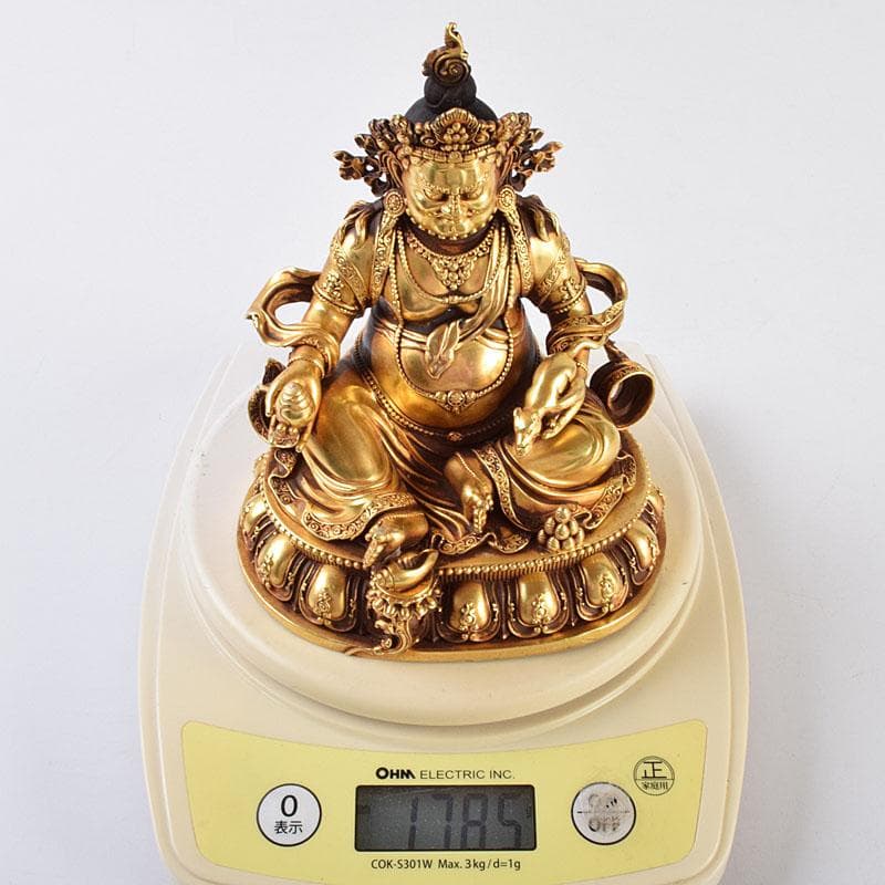 中国 大明永楽年施 古銅鍍金 チベット仏 仏像 置物 H 9195E 中国 大明永楽