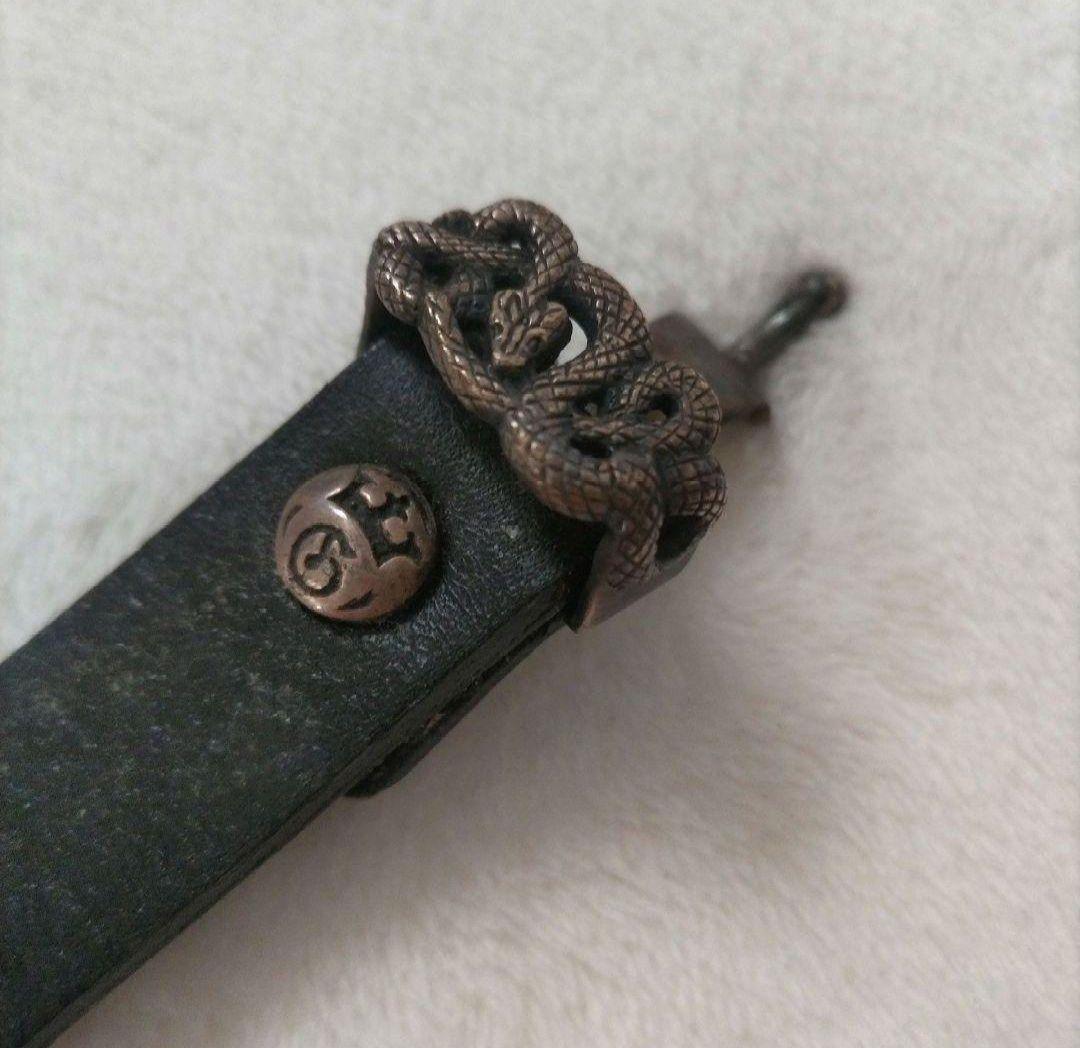 Gaboratory／LEATHER WRIST BAND CROSS OVAL