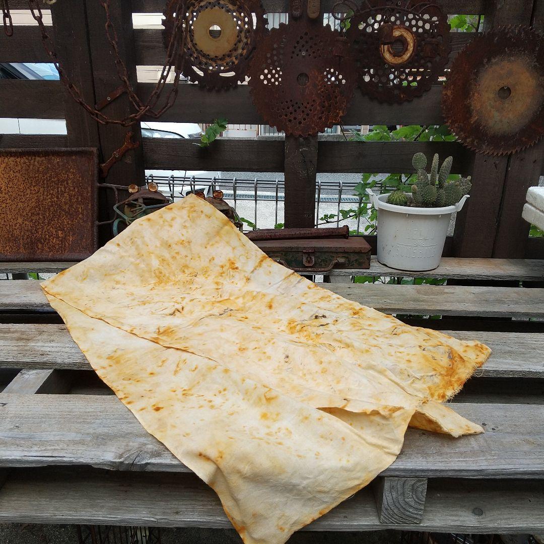 ①てるりん。64，ジャンクジャーナル素材。錆染め布