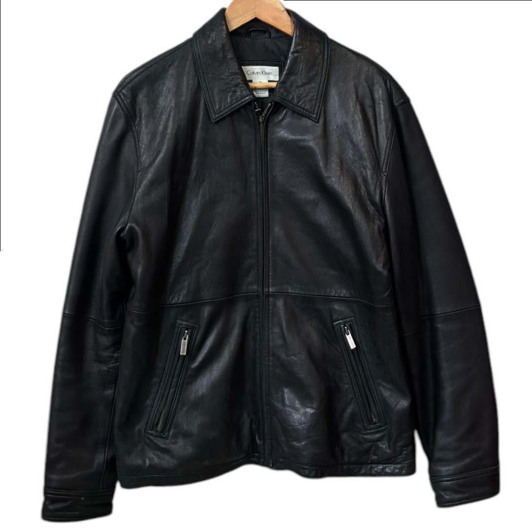 専用90s calvin klein カルバンクライン レザージャケット 本革 - メルカリ