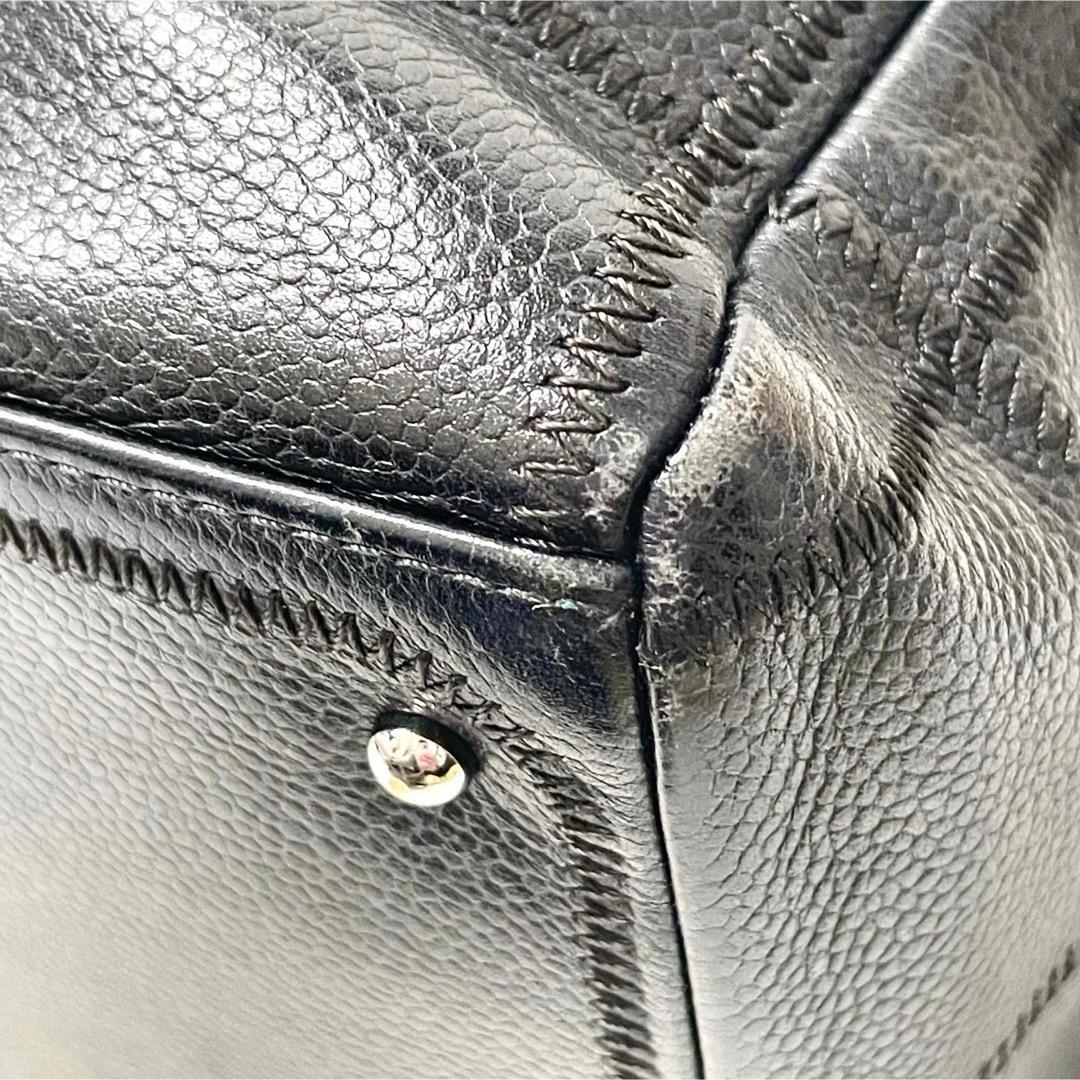 sigeta19シャネル　キャビアスキン　チョコバー　ハンド　ミニボストン