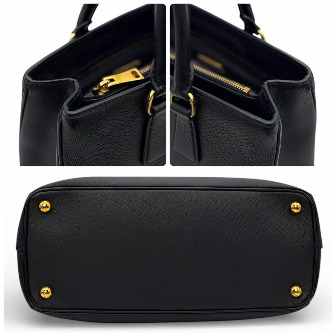 PRADA プラダ サフィアーノ ガレリア ２WAY ハンドバッグ ブラック