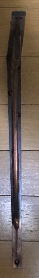 一点物 レトロ 真鍮 棚受 300mm✗350mm ブロンズ 木ネジ付 2個