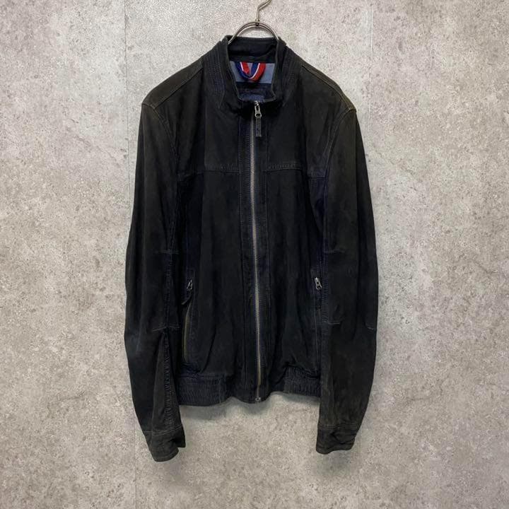 レアvintage《トミーヒルフィガー》レザージャケット/メンズ L〜XL