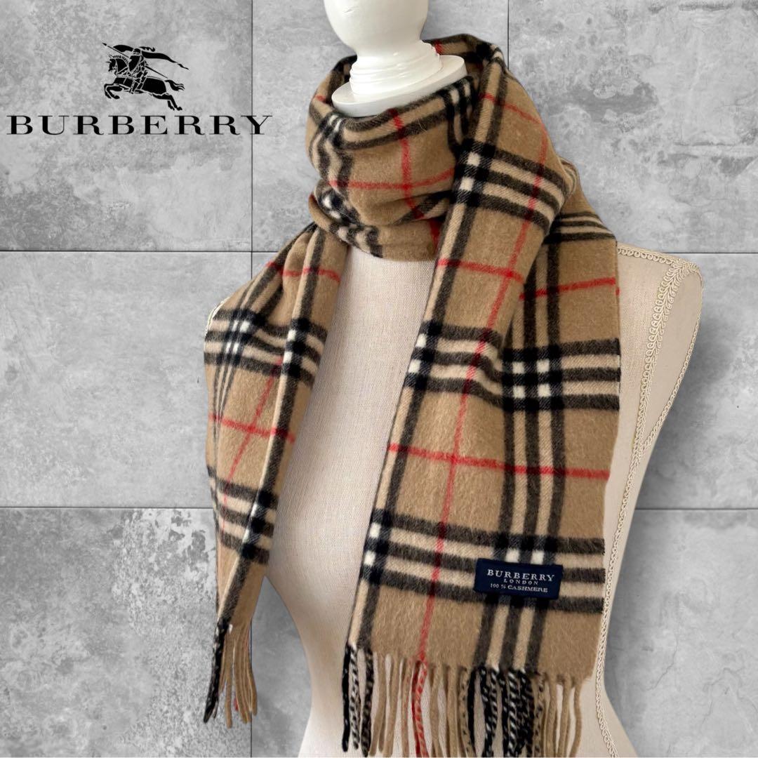 BURBERRY LONDON バーバリーノバチェック カシミヤ100%マフラー