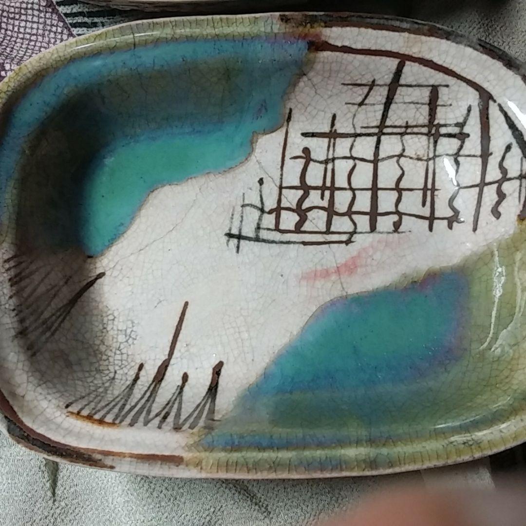 レトロ　手描き　角鉢　５客