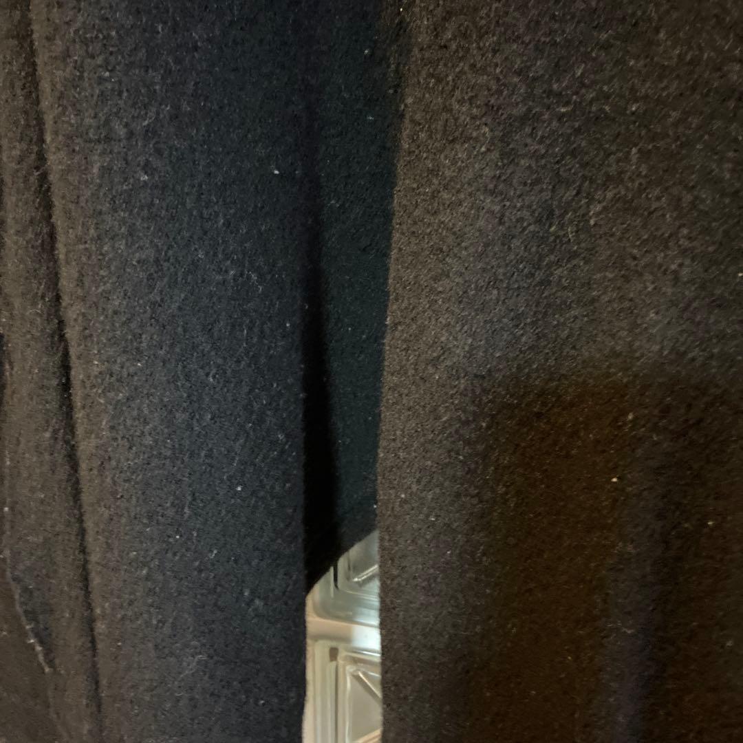 モユル黒圧縮ウールサルエルパンツ