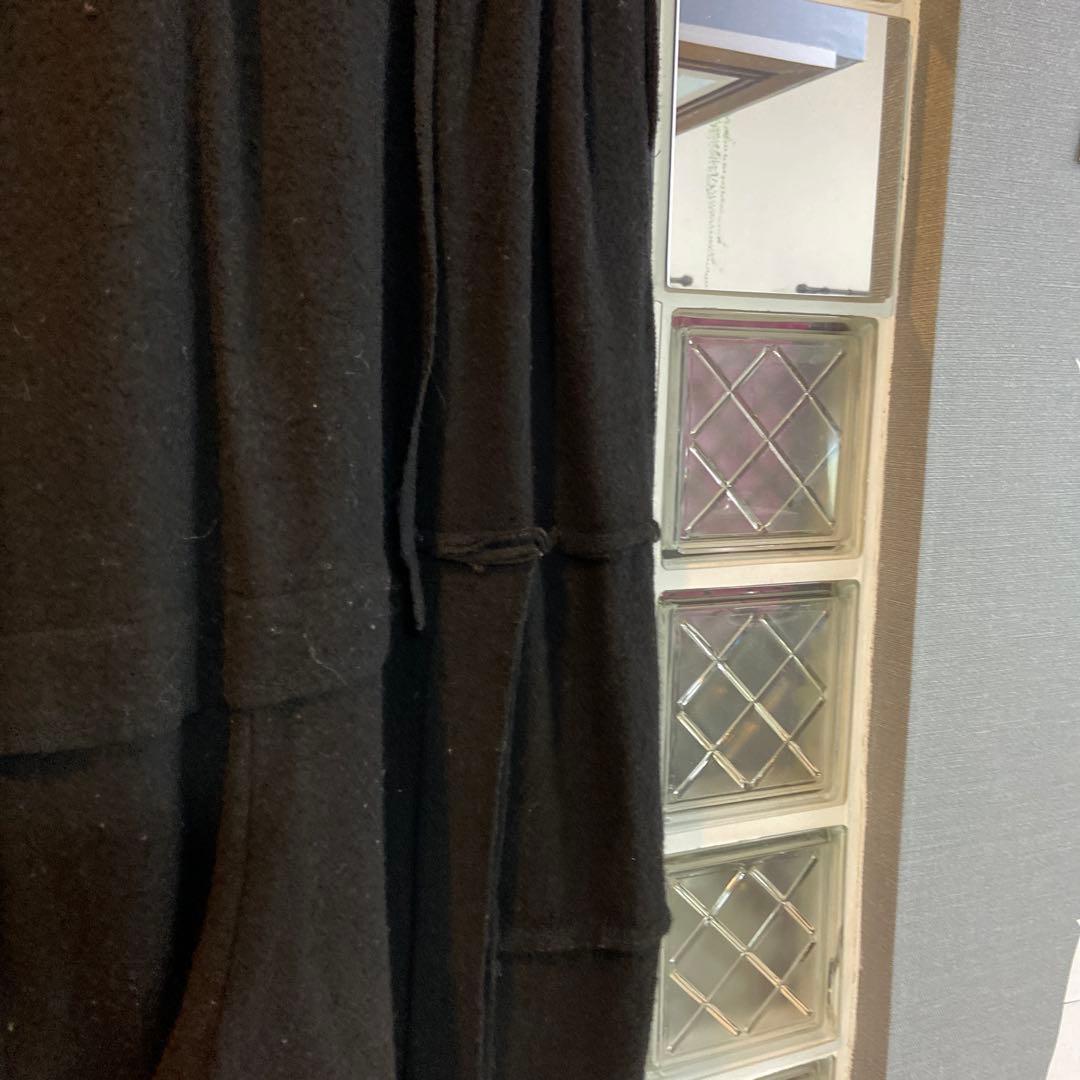 モユル黒圧縮ウールサルエルパンツ