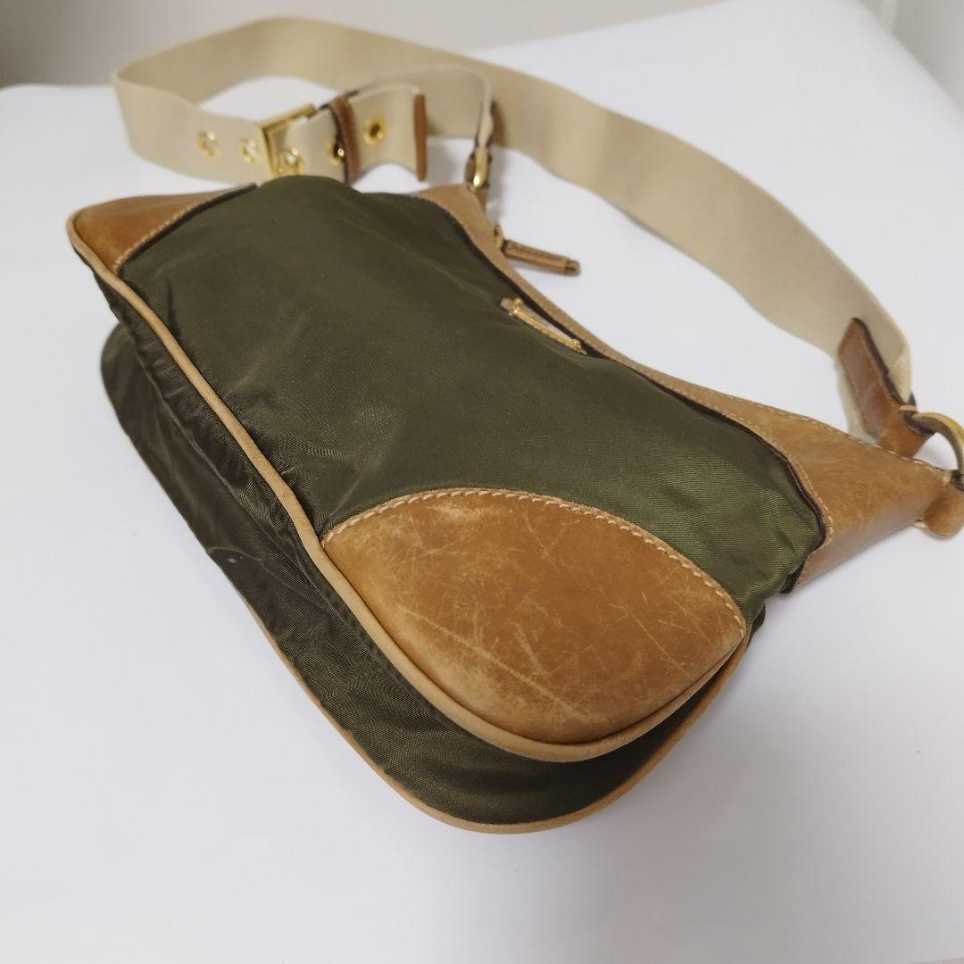 プラダ　アーカイブ　ナイロン　レザー　ショルダーバッグ　tessuto lux