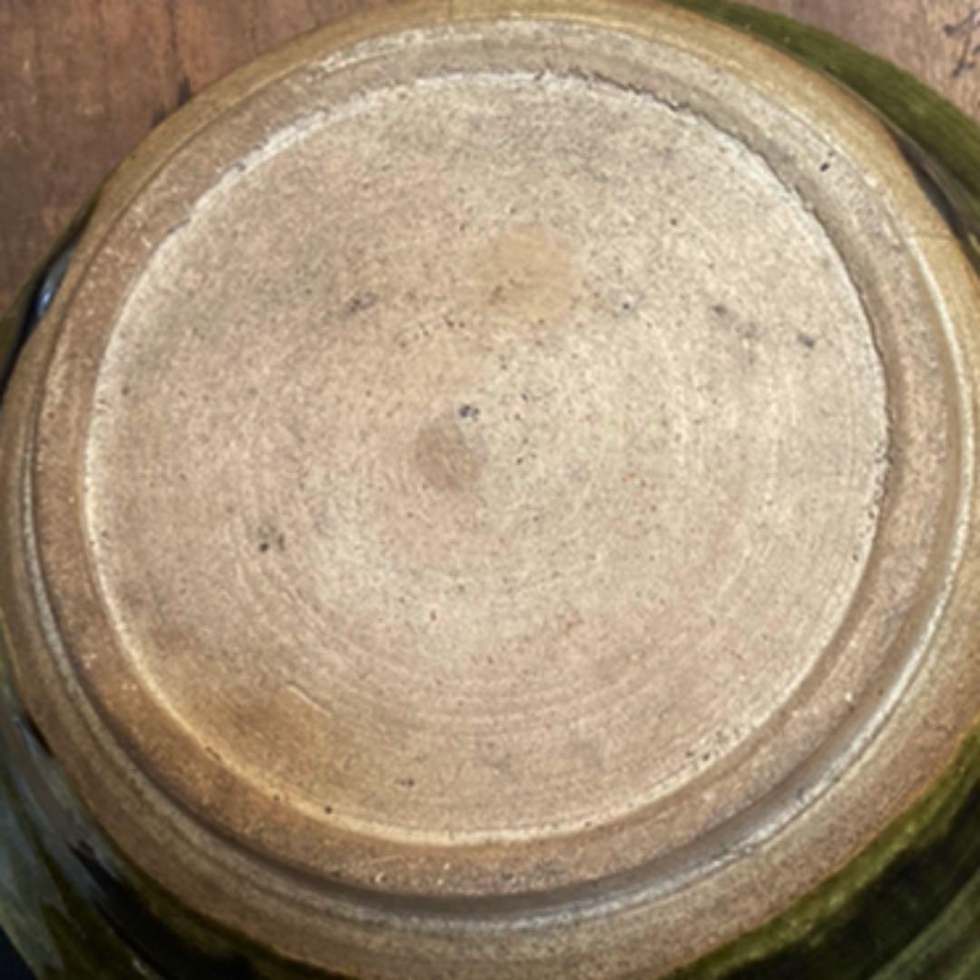 古織部　　鎬手波千鳥深鉢