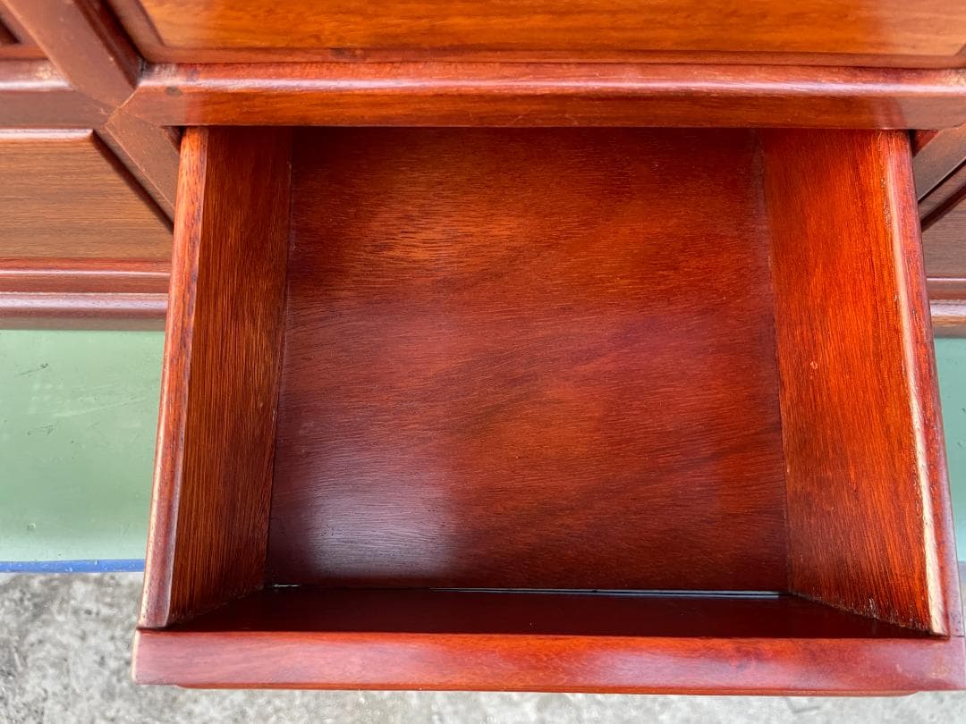 ☆ 昭和レトロ 唐木 家具 花梨無垢 9杯 小箪笥 薬箪笥 薬棚 引出し