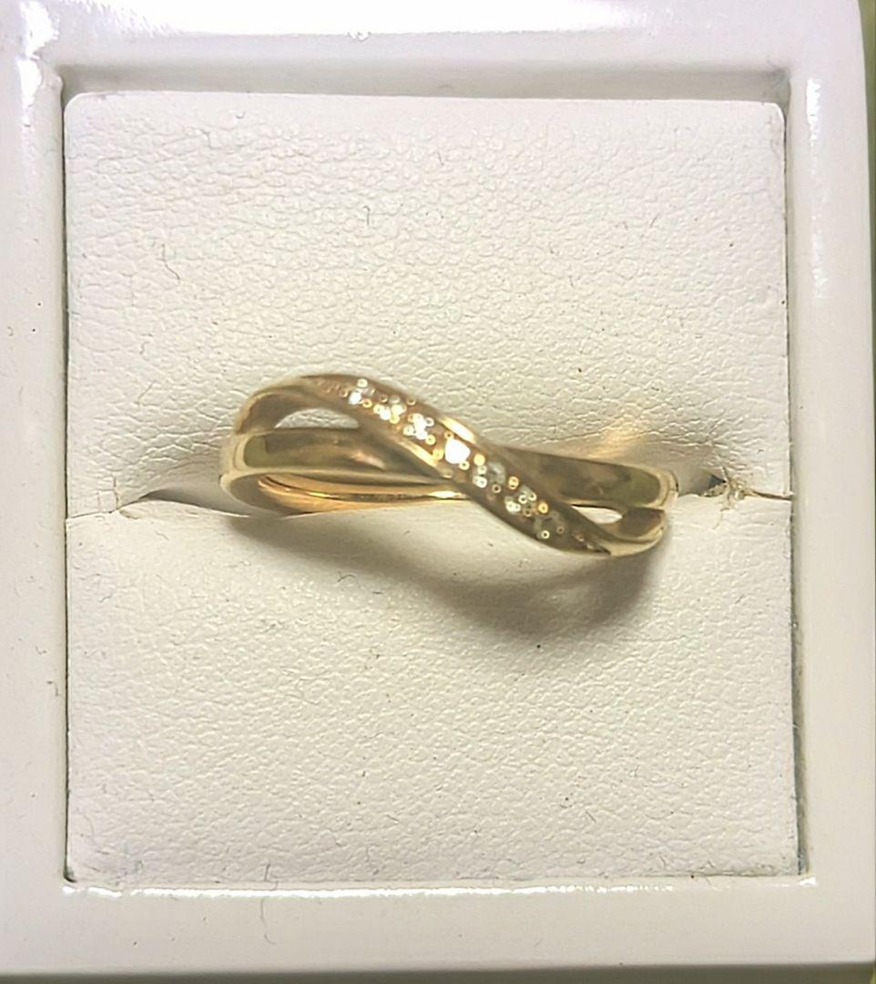 【最終値下】✨4℃✨18金 9号 ダイヤモンド リング 美品(*^^*)