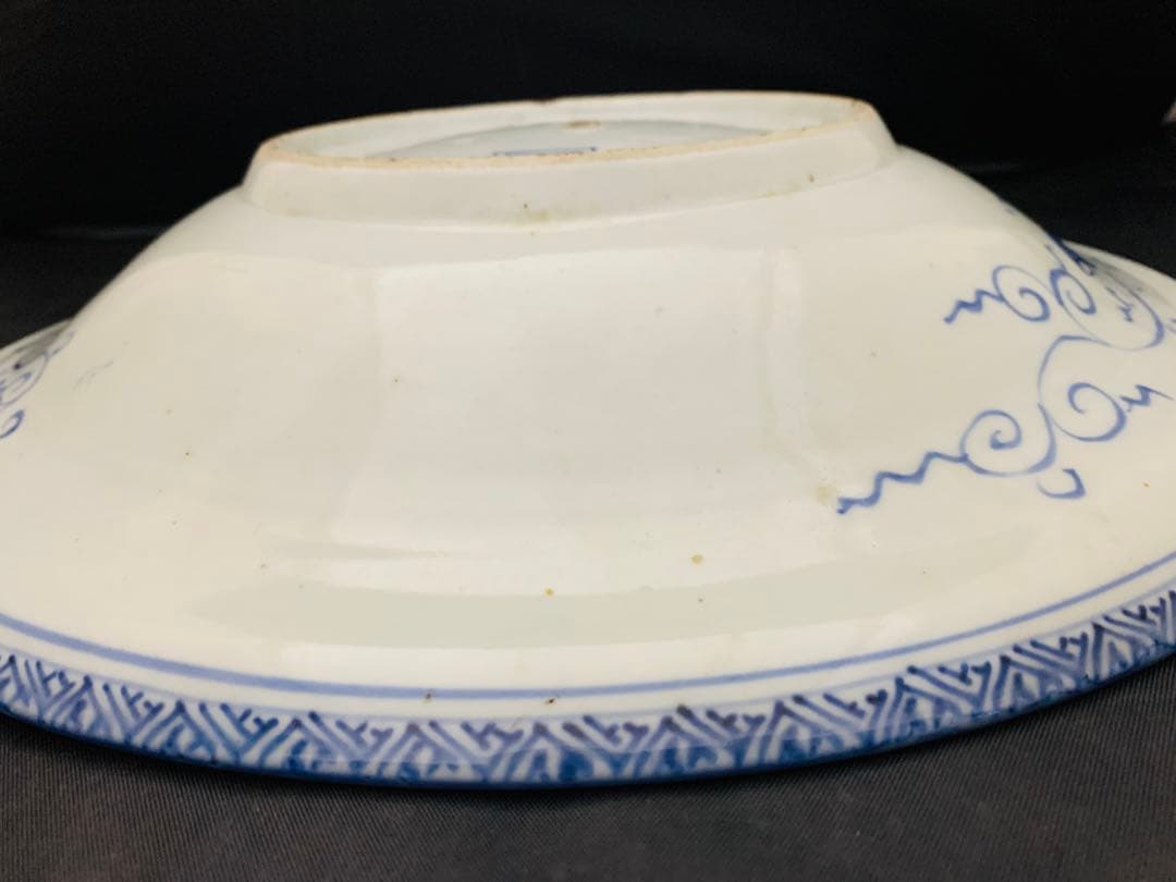 古伊万里 花唐草 大皿 深鉢 約直径38㎝