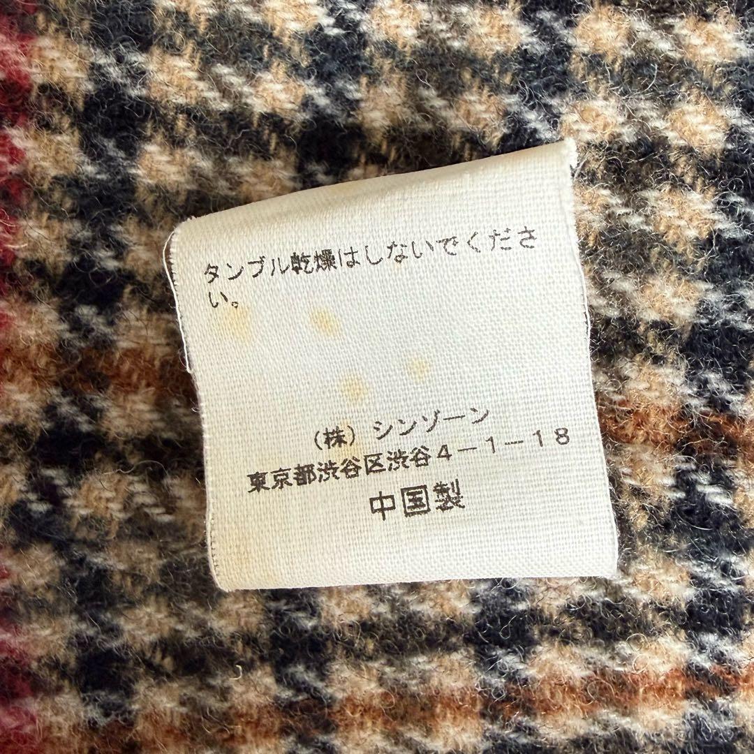 美品 シンゾーン バルマカーンコート チェック 34 クラブチェック