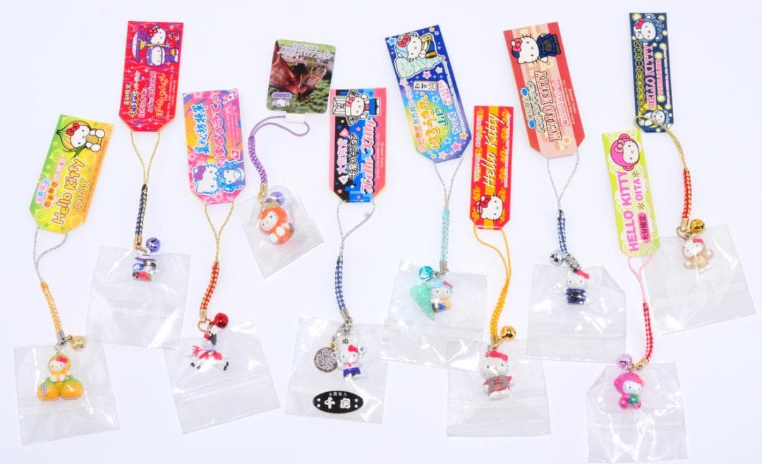 ハローキティ ご当地 ストラップ セット まとめ 90個 根付