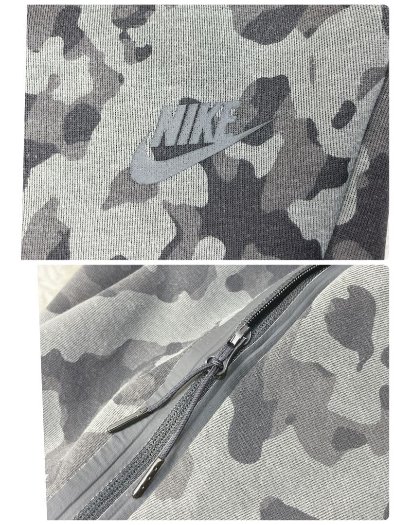 ✨ナイキ テックフリース セットアップ ジャージ グレー カモフラ 迷彩 M
