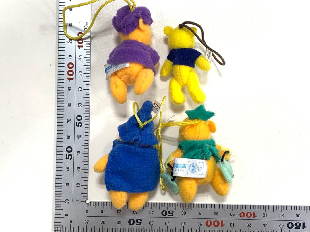 ディズニー　クマのプーさん　ぬいぐるみ　ストラップ　4体セット