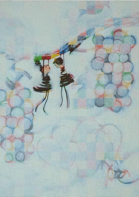 油絵 菅家令子 絵 絵画 インテリア 額付(銀) F4-081114 可愛い子供