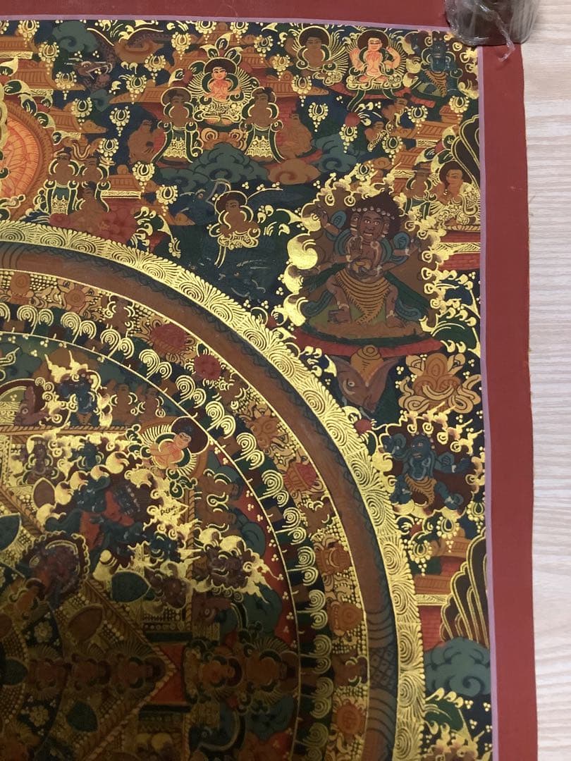 《 チベット密教　新品　1点物 》 手描き　曼荼羅　仏陀　釈迦　仏画　仏教　a8