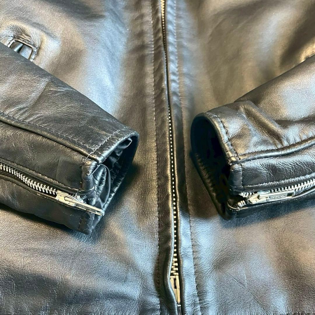 ショット】シングルライダース レザージャケット 643E USA製 40 L