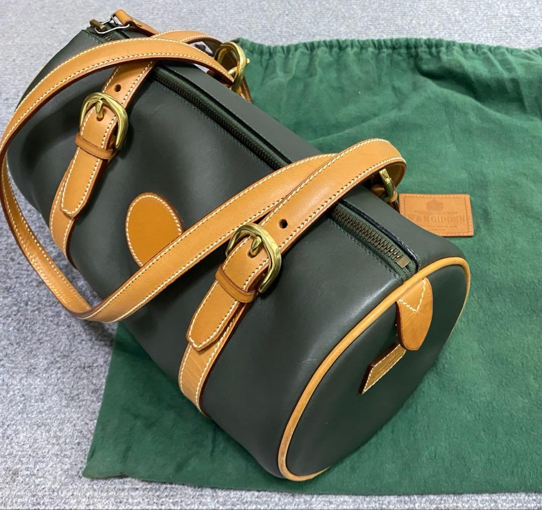 激レア難ありW&H GIDDENギデン英国王室御用達ハンドショルダーバッグ本革