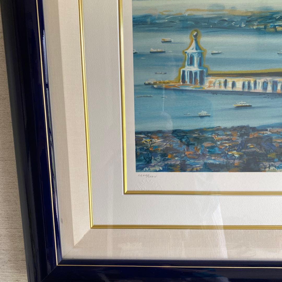 ベニスの思い出 ヒロヤマガタ シルクスクリーン 風景画 大きめ 黒