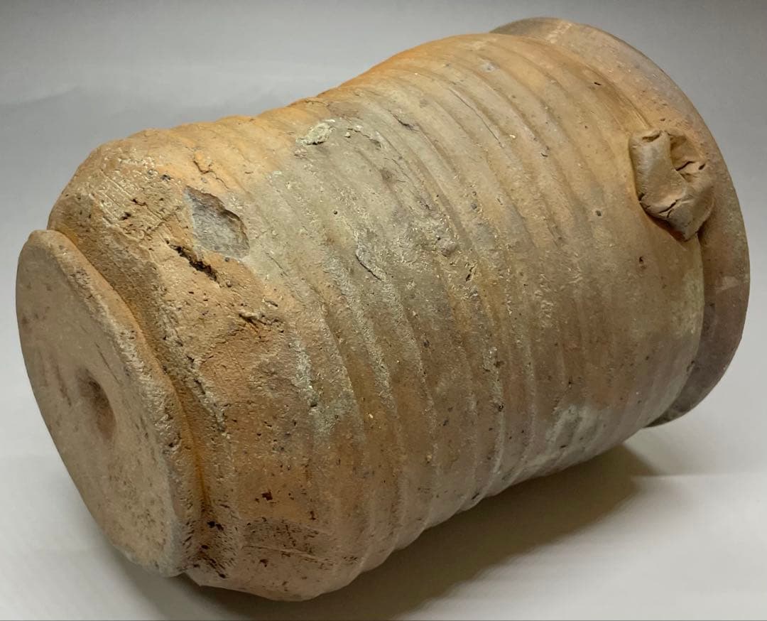 古備前 桂又三郎織 輪耳種壺水指 江戸末期 Y441