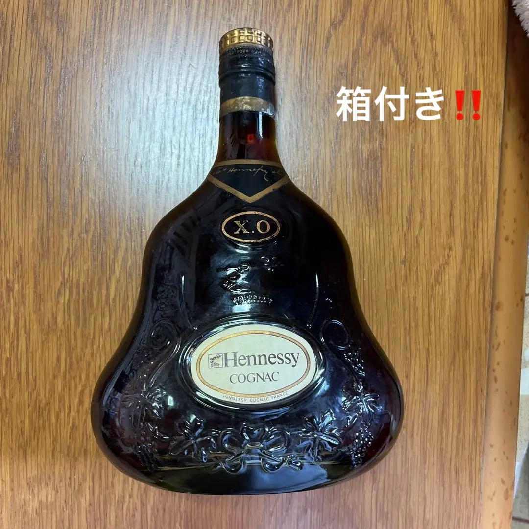 【未開封】ヘネシー xo グリーンボトル　金キャップ　箱付き ヘネシーXO 未開封 金キャップ グリーンボトル 旧ボトル 未開封