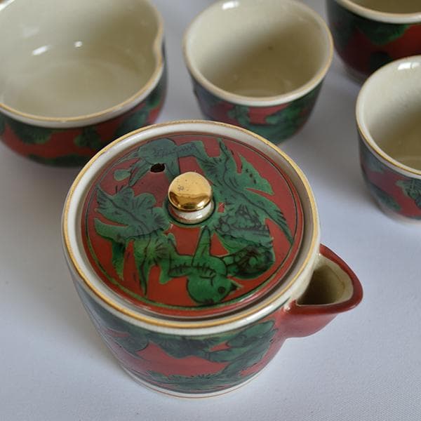 煎茶道 九谷焼 九谷木米 煎茶セット06